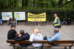 Protest hutników w Warszawie