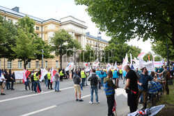 Protest hutników w Warszawie