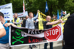 Protest hutników w Warszawie