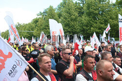 Protest hutników w Warszawie