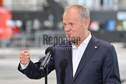 Donald Tusk w Baltic Towers w Gdańsku