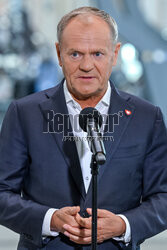 Donald Tusk w Baltic Towers w Gdańsku
