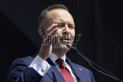 Marsz za Polską z udziałem Karola Nawrockiego