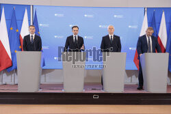 Konferencja ministrów: Domańskiego, Żurka i Siemoniaka