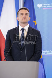 Konferencja ministrów: Domańskiego, Żurka i Siemoniaka