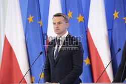 Konferencja ministrów: Domańskiego, Żurka i Siemoniaka