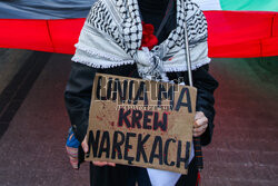 Demonstracja "Solidarnie z palestyńskimi więźniami" w Krakowie