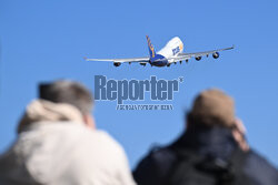 Jumbo jet na lotnisku w Gdańsku