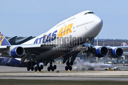 Jumbo jet na lotnisku w Gdańsku