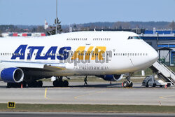 Jumbo jet na lotnisku w Gdańsku