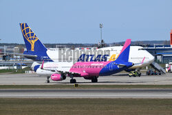 Jumbo jet na lotnisku w Gdańsku