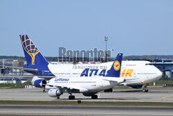 Jumbo jet na lotnisku w Gdańsku