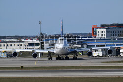 Jumbo jet na lotnisku w Gdańsku
