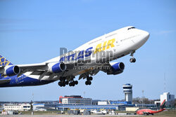 Jumbo jet na lotnisku w Gdańsku