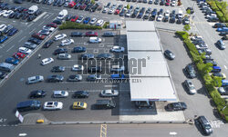  Kolejki na stacji paliw Costco w Thurrock w Essex