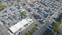  Kolejki na stacji paliw Costco w Thurrock w Essex