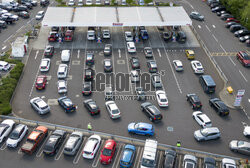  Kolejki na stacji paliw Costco w Thurrock w Essex