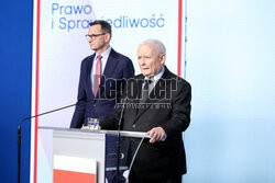 Wspólna konferencja Jarosława Kaczyńskiego i Mateusza Morawieckiego