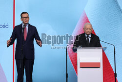 Wspólna konferencja Jarosława Kaczyńskiego i Mateusza Morawieckiego