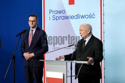 Wspólna konferencja Jarosława Kaczyńskiego i Mateusza Morawieckiego