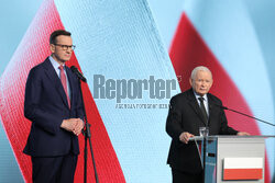 Wspólna konferencja Jarosława Kaczyńskiego i Mateusza Morawieckiego