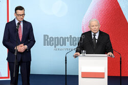 Wspólna konferencja Jarosława Kaczyńskiego i Mateusza Morawieckiego