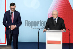 Wspólna konferencja Jarosława Kaczyńskiego i Mateusza Morawieckiego