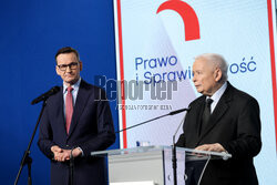 Wspólna konferencja Jarosława Kaczyńskiego i Mateusza Morawieckiego