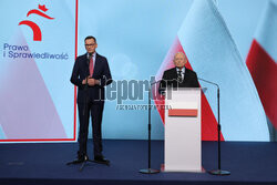 Wspólna konferencja Jarosława Kaczyńskiego i Mateusza Morawieckiego