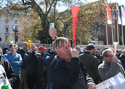 Protest przedsiębiorców z Płaszowa i Rybitw w Krakowie
