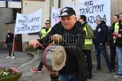 Protest przedsiębiorców z Płaszowa i Rybitw w Krakowie