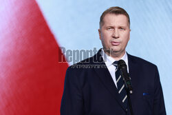Konferencja Przemysława Czarnka w siedzibie PiS