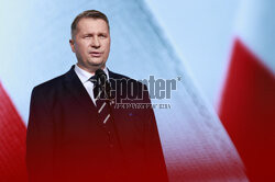 Konferencja Przemysława Czarnka w siedzibie PiS