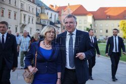 Jarosław Kaczyński na Wawelu w dniu 77. urodzin