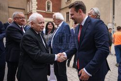 Jarosław Kaczyński na Wawelu w dniu 77. urodzin