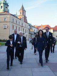 Jarosław Kaczyński na Wawelu w dniu 77. urodzin