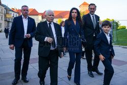 Jarosław Kaczyński na Wawelu w dniu 77. urodzin
