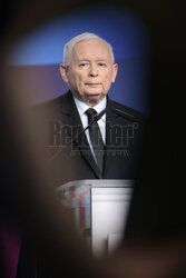 Wspólna konferencja Jarosława Kaczyńskiego i Jordana Bardelli