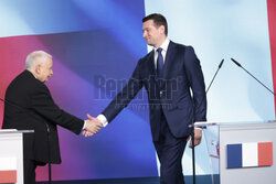 Wspólna konferencja Jarosława Kaczyńskiego i Jordana Bardelli