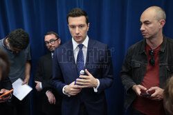 Wspólna konferencja Jarosława Kaczyńskiego i Jordana Bardelli