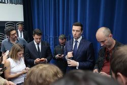 Wspólna konferencja Jarosława Kaczyńskiego i Jordana Bardelli